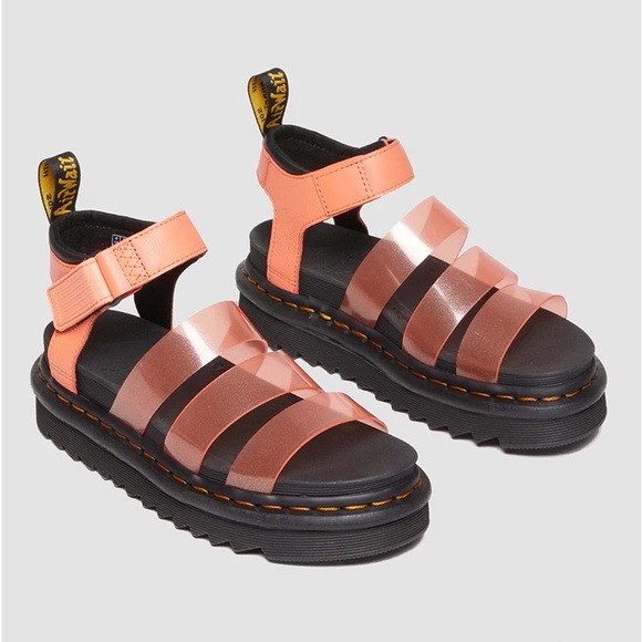 Dr. Martens Shoes - New Dr Martens Blaire jelly glitter strap sandals doc martens size 8 coral
